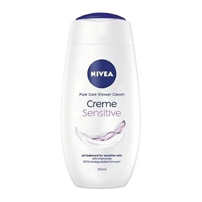 NIVEA Creme Sensitive douchegel voor dames, voor de gevoelige huid, 250 ml, 3 stuks NIVEA Creme Sensitive douchegel voor dames, voor de gevoelige huid, 250 ml, 3 stuks
