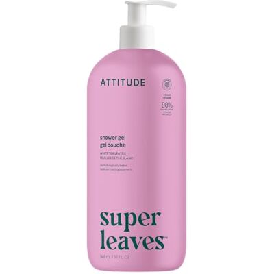 ATTITUDE Body Wash, EWG Geverifieerde Shower Gel, Dermatologisch getest, Plant and Mineral Based, Vegan Personal Care Products, White Tea Leaves, 946 ml ATTITUDE Body Wash, EWG Geverifieerde Shower Gel, Dermatologisch getest, Plant and Mineral Based, Vegan Personal Care Products, White Tea Leaves, 946 ml