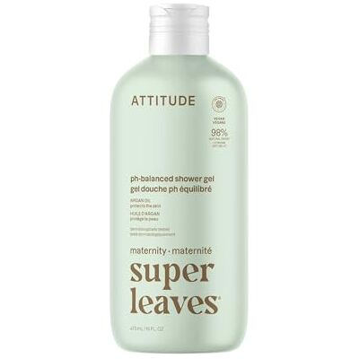 ATTITUDE Blooming Belly Douchegel voor aanstaande moeders, 473 ml, natuurlijke douchegel voor vrouwen met argan-extract, natuurlijke douchegel voor vrouwen ATTITUDE Blooming Belly Douchegel voor aanstaande moeders, 473 ml, natuurlijke douchegel voor vrouwen met argan-extract, natuurlijke douchegel voor vrouwen
