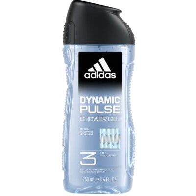 adidas Dynamic Pulse 3-in-1 douchegel voor lichaam, haar en gezicht voor hem, 250 ml adidas Dynamic Pulse 3-in-1 douchegel voor lichaam, haar en gezicht voor hem, 250 ml
