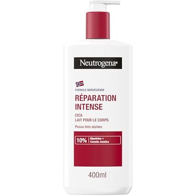 Neutrogena , Cica Intense Repair Body Lotion (fles 400 ml) – vetvrije lichaamsmelk voor zeer droge huid – hydraterende melk met glycerine en Centella Asiatica Neutrogena , Cica Intense Repair Body Lotion (fles 400 ml) – vetvrije lichaamsmelk voor zeer droge huid – hydraterende melk met glycerine en Centella Asiatica