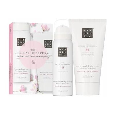 Rituals The Ritual of Sakura luxe geschenkset, douchegel 50 ml en lichaamscrème 70 ml, persoonlijke verzorgingscollectie Rituals The Ritual of Sakura luxe geschenkset, douchegel 50 ml en lichaamscrème 70 ml, persoonlijke verzorgingscollectie