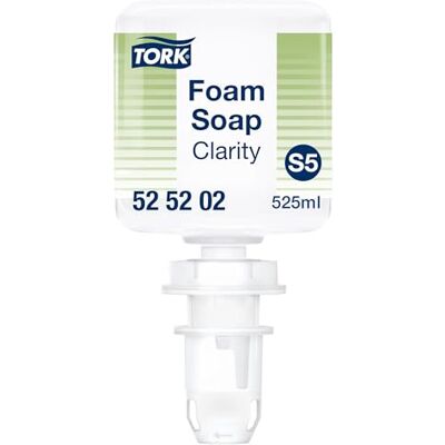 Tork Mini kristalheldere schuimzeep voor de handen S5, luchtdichte fles, 1 x 525 ml, 525202 Tork Mini kristalheldere schuimzeep voor de handen S5, luchtdichte fles, 1 x 525 ml, 525202