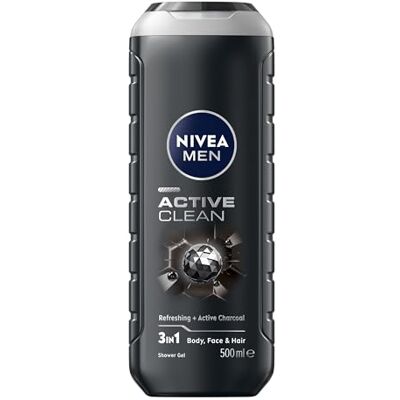 NIVEA MEN Active Clean Douchegel, 500 ml NIVEA MEN Active Clean Douchegel, 500 ml