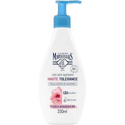 Le Petit Marseillais Kalmerende verzorgingsmelk, hoge tolerantie, biologische amandelbloesem (pompfles van 250 ml) – lichaamsmelk voor droge en gevoelige huid – 95% natuurlijke oorsprong en 48 uur comfort Le Petit Marseillais Kalmerende verzorgingsmelk, hoge tolerantie, biologische amandelbloesem (pompfles van 250 ml) – lichaamsmelk voor droge en gevoelige huid – 95% natuurlijke oorsprong en 48 uur comfort