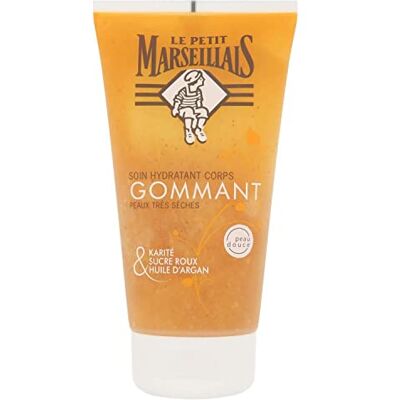 Le Petit Marseillais Body scrub, hydraterend, zeer droge huid, shea, rode suiker, arganolie tube van 150 ml Le Petit Marseillais Body scrub, hydraterend, zeer droge huid, shea, rode suiker, arganolie tube van 150 ml