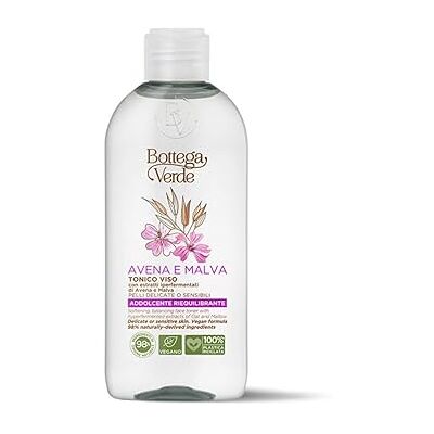 Bottega Verde Haver en Malva Gezichtstonic Balancerende wasverzachter met hypergefermenteerde extracten van haver en kaasjeskruid delicate of gevoelige huid Bottega Verde Haver en Malva Gezichtstonic Balancerende wasverzachter met hypergefermenteerde extracten van haver en kaasjeskruid delicate of gevoelige huid