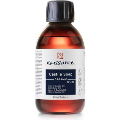 Naissance Biologische vloeibare castilische zeep (nr. 407), natuurlijk en zonder geur, 250 ml, veganistisch, zonder SLS en SLES Naissance Biologische vloeibare castilische zeep (nr. 407), natuurlijk en zonder geur, 250 ml, veganistisch, zonder SLS en SLES