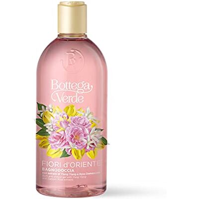 Bottega Verde Oosterse bloemen, douchebad met extracten van Ylang Ylang en Rose Damascus, 400 ml, reinigt en hydrateert zacht, voor alle huidtypes Bottega Verde Oosterse bloemen, douchebad met extracten van Ylang Ylang en Rose Damascus, 400 ml, reinigt en hydrateert zacht, voor alle huidtypes