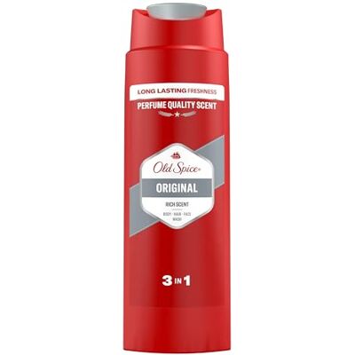 Old Spice Originele douchegel en shampoo voor mannen, 400 ml, universele 3-in-1 formule voor het wassen van lichaam, haar en gezicht, langdurige frisheid, parfum van geurkwaliteit, reiniging Old Spice Originele douchegel en shampoo voor mannen, 400 ml, universele 3-in-1 formule voor het wassen van lichaam, haar en gezicht, langdurige frisheid, parfum van geurkwaliteit, reiniging
