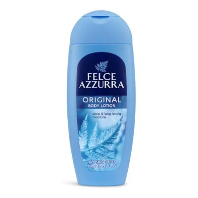 Felce Azzurra Classico Original Body Lotion, unieke geur, vochtinbrengende lotion met vitamine E en amandelolie, dermatologisch getest, 250 ml Felce Azzurra Classico Original Body Lotion, unieke geur, vochtinbrengende lotion met vitamine E en amandelolie, dermatologisch getest, 250 ml