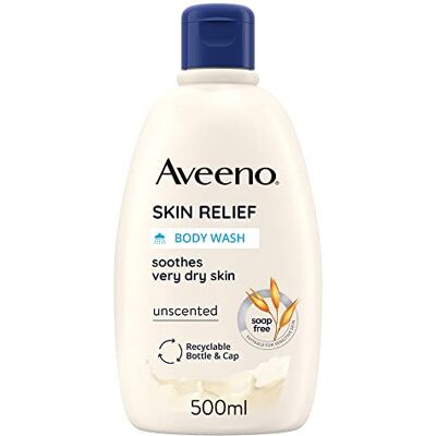 Aveeno , Skin Lichaamsverlichting, douchegel, kalmeert zeer droge huid, 500 ml (1 stuk) Aveeno , Skin Lichaamsverlichting, douchegel, kalmeert zeer droge huid, 500 ml (1 stuk)