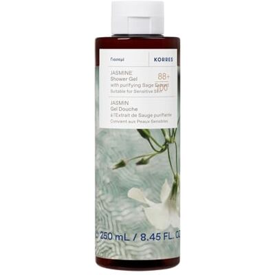 KORRES JASMINE Douchegel met salie-extract met delicate jasmijngeur, dermatologisch getest, veganistisch, vrij van siliconen en parabenen, 250 ml KORRES JASMINE Douchegel met salie-extract met delicate jasmijngeur, dermatologisch getest, veganistisch, vrij van siliconen en parabenen, 250 ml