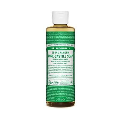 Dr. Bronner's Biologische vloeibare zeep amandel, 240 ml Dr. Bronner's Biologische vloeibare zeep amandel, 240 ml