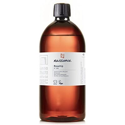 Naissance Rozenbottelolie (nr. 246) – 900 ml – natuurlijk en koudgeperst – voor de verzorging van lichaam, haar, gezicht, nagels, huid, baard, nagels – veganistisch en dierproefvrij Naissance Rozenbottelolie (nr. 246) – 900 ml – natuurlijk en koudgeperst – voor de verzorging van lichaam, haar, gezicht, nagels, huid, baard, nagels – veganistisch en dierproefvrij