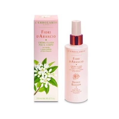 L'Erbolario Fleurs d'Orange Vloeibare lichaamscrème 200 ml met extract en gedestilleerd water van oranje bloemen zacht, voor alle huidtypes L'Erbolario Fleurs d'Orange Vloeibare lichaamscrème 200 ml met extract en gedestilleerd water van oranje bloemen zacht, voor alle huidtypes