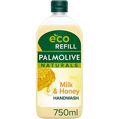 Palmolive Naturals Milk & Honey handwasnavulverpakking, 750 ml, verpakking kan variëren Palmolive Naturals Milk & Honey handwasnavulverpakking, 750 ml, verpakking kan variëren