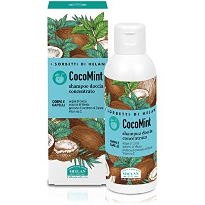 Helan , I Sorbetti CocoMint, shampoo en schuimbad voor dames en heren, geparfumeerd met munt en kokoswater, zachte frisse gel voor lichaam en haar met natuurlijke ingrediënten en vitamine Helan , I Sorbetti CocoMint, shampoo en schuimbad voor dames en heren, geparfumeerd met munt en kokoswater, zachte frisse gel voor lichaam en haar met natuurlijke ingrediënten en vitamine