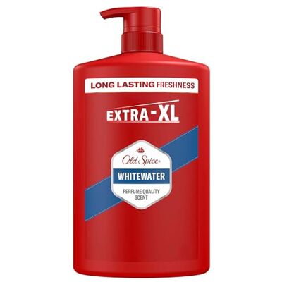 Old Spice Whitewater 3-in-1 douchegel en shampoo voor mannen, 1 liter, frisse en langdurige geur in geurkwaliteit, diepe reiniging voor haar en gezicht, zacht gevoel op de huid Old Spice Whitewater 3-in-1 douchegel en shampoo voor mannen, 1 liter, frisse en langdurige geur in geurkwaliteit, diepe reiniging voor haar en gezicht, zacht gevoel op de huid