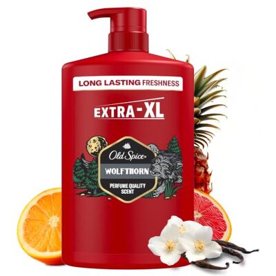 Old Spice Wolfthorn 3-in-1 douchegel en shampoo voor mannen, 1 liter, frisse en langdurige geur in geurkwaliteit, voor haar en gezicht Old Spice Wolfthorn 3-in-1 douchegel en shampoo voor mannen, 1 liter, frisse en langdurige geur in geurkwaliteit, voor haar en gezicht