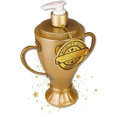 accentra World's Best Handzeepdispenser, trofee-design, met 470 ml handzeep in pompdispenser, vloeibare zeep, witte theegeur, cadeau-idee voor mama accentra World's Best Handzeepdispenser, trofee-design, met 470 ml handzeep in pompdispenser, vloeibare zeep, witte theegeur, cadeau-idee voor mama