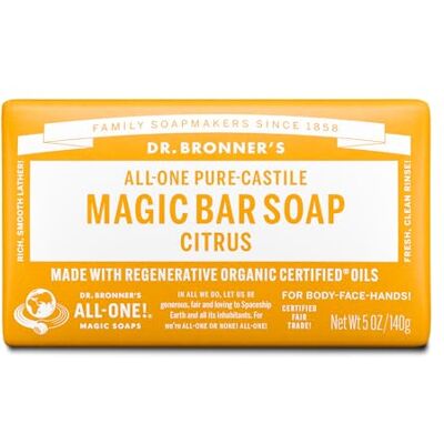 Dr. Bronner's Citrus Bar Biologische Ingrediënten Zeep 140 g Dr. Bronner's Citrus Bar Biologische Ingrediënten Zeep 140 g