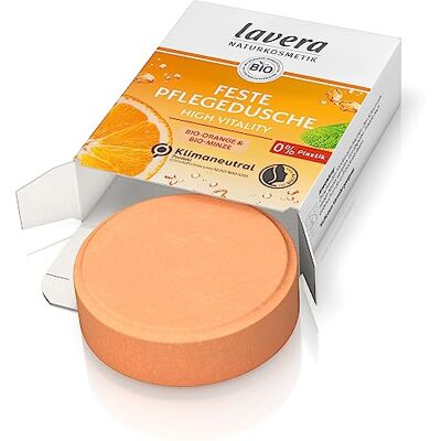 lavera , High Vitality verzorgende doucheblok met biologische appelsien en munt reinigt de huid zacht zonder deze uit te drogen, 3 keer zuiniger dan vloeibare natuurlijke cosmetica douchegel, per stuk 50 g, wit, citrus/oranje lavera , High Vitality verzorgende doucheblok met biologische appelsien en munt reinigt de huid zacht zonder deze uit te drogen, 3 keer zuiniger dan vloeibare natuurlijke cosmetica douchegel, per stuk 50 g, wit, citrus/oranje