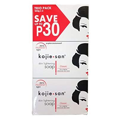 Kojie San 3 verhelderende zepen van 65 g, authentieke en originele zeep met kojinezuur (3 zeep: 3 x 65 g) Kojie San 3 verhelderende zepen van 65 g, authentieke en originele zeep met kojinezuur (3 zeep: 3 x 65 g)