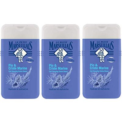 Le Petit Marseillais Douchegel, extra zacht, grenen en marineblauw, 750 ml Le Petit Marseillais Douchegel, extra zacht, grenen en marineblauw, 750 ml