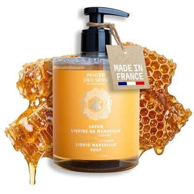 Panier des Sens 024 06 – Vloeibare zeep van Marseille met honingextracten – 500 ml Panier des Sens 024 06 – Vloeibare zeep van Marseille met honingextracten – 500 ml