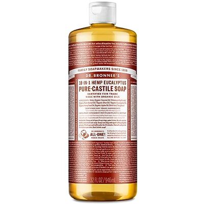 Dr. Bronner's Dr. Bronner Magic Soaps Pure Castille Zeep 18-in-1 Hemp Eucalyptus 90 ml Dr. Bronner's Dr. Bronner Magic Soaps Pure Castille Zeep 18-in-1 Hemp Eucalyptus 90 ml