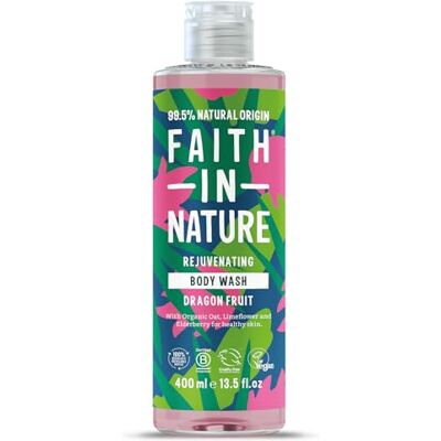 FAITH IN NATURE Natuurlijke douche- en badgel, drakenfruit, revitaliserend, veganistisch en diervriendelijk, zonder parabenen en SLS, 400 ml FAITH IN NATURE Natuurlijke douche- en badgel, drakenfruit, revitaliserend, veganistisch en diervriendelijk, zonder parabenen en SLS, 400 ml