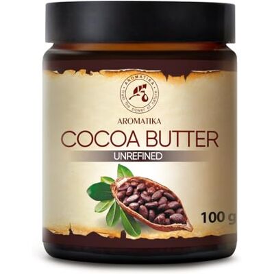 Trust Cacaoboter, 100 g, puur en natuurlijk, ongeraffineerd, beter voor huid, haar, gezicht, lichaam, anti-rimpel, voor schoonheid, ontspanning, massage, spa, glazen fles Trust Cacaoboter, 100 g, puur en natuurlijk, ongeraffineerd, beter voor huid, haar, gezicht, lichaam, anti-rimpel, voor schoonheid, ontspanning, massage, spa, glazen fles