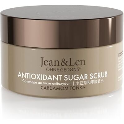 Jean & Len Antioxidant Sugar Scrub Cardamom & Tonka voor een geurige reinigingservaring, met rijke oliën, hoogwaardige pot, suikerscrub zonder parabenen en siliconen, 200 ml Jean & Len Antioxidant Sugar Scrub Cardamom & Tonka voor een geurige reinigingservaring, met rijke oliën, hoogwaardige pot, suikerscrub zonder parabenen en siliconen, 200 ml