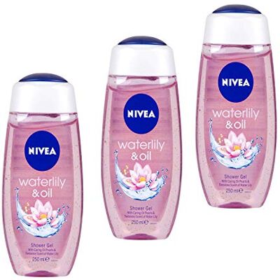 NIVEA Waterlily & Oil douchegel voor vrouwen, verpakking van 3 (3 x 250 ml) NIVEA Waterlily & Oil douchegel voor vrouwen, verpakking van 3 (3 x 250 ml)