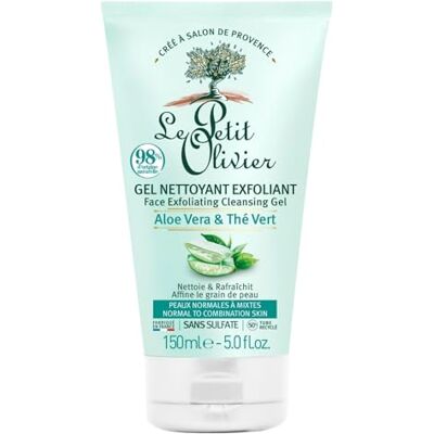 Le Petit Olivier Reinigende reinigingsgel – aloë vera & groene thee – reinigt en verfrist – normale tot gemengde huid – 98% natuurlijke oorsprong – zonder sulfaten – gemaakt in Frankrijk – 150 ml Le Petit Olivier Reinigende reinigingsgel – aloë vera & groene thee – reinigt en verfrist – normale tot gemengde huid – 98% natuurlijke oorsprong – zonder sulfaten – gemaakt in Frankrijk – 150 ml