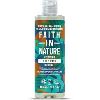 FAITH IN NATURE Natuurlijk douchebad met kokosnoot, hydraterend, veganistisch en dierproefvrij, SLS en parabenen, 400 ml FAITH IN NATURE Natuurlijk douchebad met kokosnoot, hydraterend, veganistisch en dierproefvrij, SLS en parabenen, 400 ml