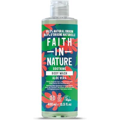 FAITH IN NATURE Natuurlijke douche met aloë vera, verjongend, veganistisch en niet getest op dieren, SLS en parabenen, 400 ml FAITH IN NATURE Natuurlijke douche met aloë vera, verjongend, veganistisch en niet getest op dieren, SLS en parabenen, 400 ml