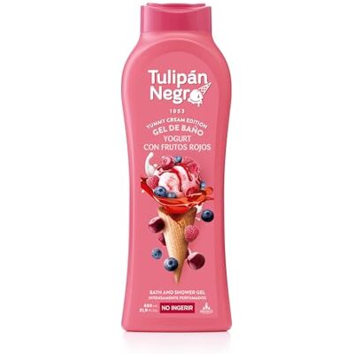TULIPAN NEGRO Zwarte tulp, douchegel en rode vruchten, 650 ml TULIPAN NEGRO Zwarte tulp, douchegel en rode vruchten, 650 ml