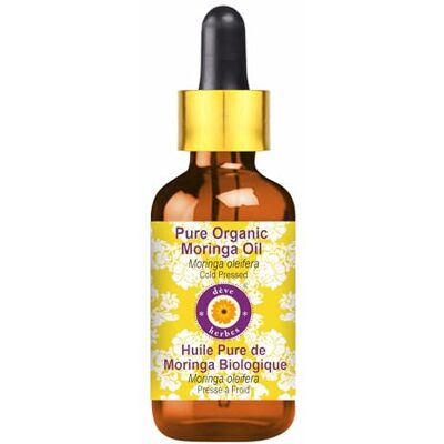 Deve Herbes Pure Biologische Moringa Pure Olie (Moringa oleifera) met glazen druppelaar Natuurlijke Therapeutische Kwaliteit Koudgeperst 100 ml Deve Herbes Pure Biologische Moringa Pure Olie (Moringa oleifera) met glazen druppelaar Natuurlijke Therapeutische Kwaliteit Koudgeperst 100 ml