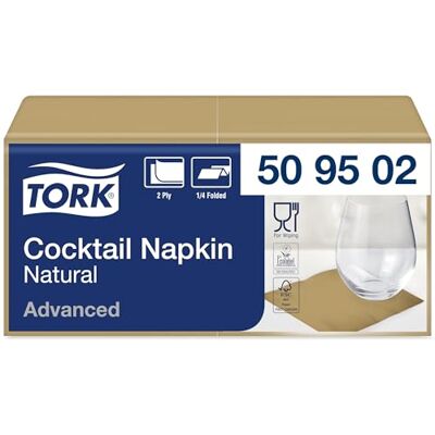 Tork Cocktailhanddoek, natuurlijk, milieuvriendelijk bedrukt Tork Cocktailhanddoek, natuurlijk, milieuvriendelijk bedrukt