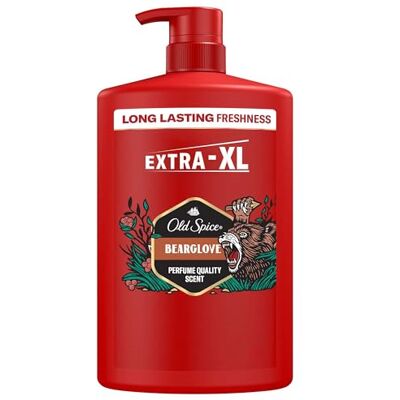 Old Spice Bearglove 3-in-1 douchegel voor haar, gezicht en lichaam, 1000 ml, pompdispenser, langdurige frisheid, geur in geurkwaliteit, diepe reiniging Old Spice Bearglove 3-in-1 douchegel voor haar, gezicht en lichaam, 1000 ml, pompdispenser, langdurige frisheid, geur in geurkwaliteit, diepe reiniging