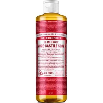 Dr. Bronner's Pure Castile Liquid Soap Rose 475 ml Dr. Bronner's Pure Castile Liquid Soap Rose 475 ml