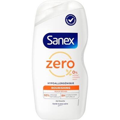 Sanex Zero% verzorgende douchegel voor droge, biologisch afbreekbare en veganistische huid, 475 ml Sanex Zero% verzorgende douchegel voor droge, biologisch afbreekbare en veganistische huid, 475 ml