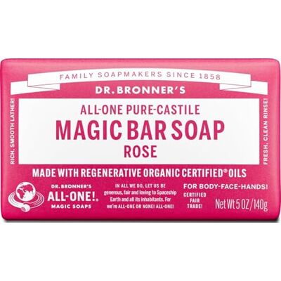 Dr. Bronner's roze zeepbrood, 140 g Dr. Bronner's roze zeepbrood, 140 g