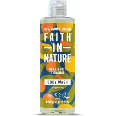 FAITH IN NATURE Douchegel grapefruit en sinaasappel, 400 ml FAITH IN NATURE Douchegel grapefruit en sinaasappel, 400 ml
