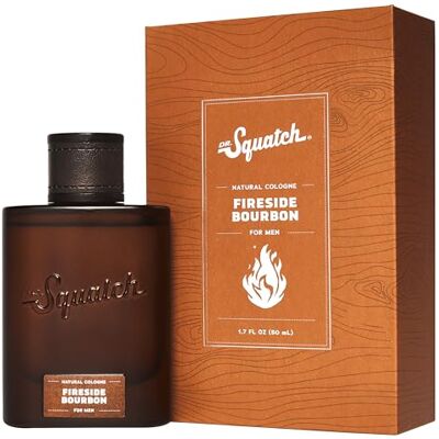 Dr. Squatch Heren Cologne Fireside Bourbon natuurlijke oorsprong geur mannelijke geur van cederhout, kruidnagel en patchouli geïnspireerd op houten vat bourbon bar zeep Dr. Squatch Heren Cologne Fireside Bourbon natuurlijke oorsprong geur mannelijke geur van cederhout, kruidnagel en patchouli geïnspireerd op houten vat bourbon bar zeep