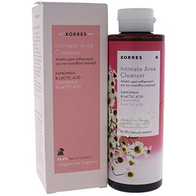 KORRES Extra zachte reinigingsgel – intiem toilet – probiotica & kamille – zonder parfum – 96,6% ingrediënten van natuurlijke oorsprong – 250 ml KORRES Extra zachte reinigingsgel – intiem toilet – probiotica & kamille – zonder parfum – 96,6% ingrediënten van natuurlijke oorsprong – 250 ml