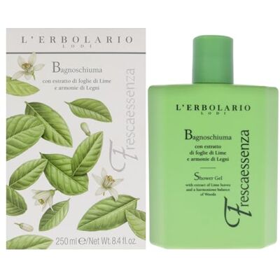 L'Erbolario Frescaessenza Douchecrème, 250 ml, limoenbladeren en houtachtige noten L'Erbolario Frescaessenza Douchecrème, 250 ml, limoenbladeren en houtachtige noten
