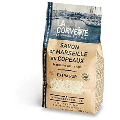 La Corvette Zak zeep de Marseille, extra spanen, Ecocert 750 g La Corvette Zak zeep de Marseille, extra spanen, Ecocert 750 g